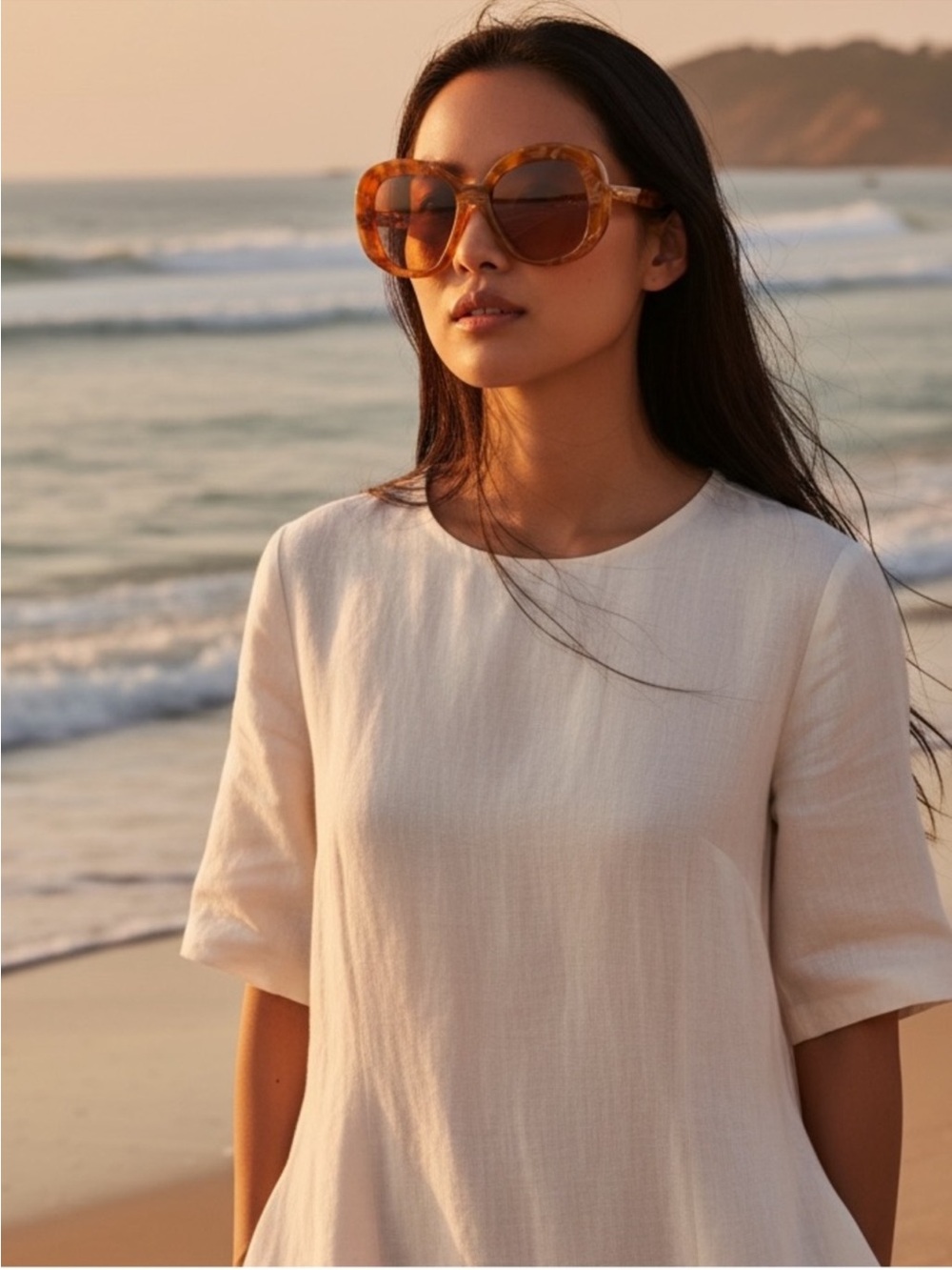 MaxMara EDNA MM0087 Oversized Sunglasses With Case